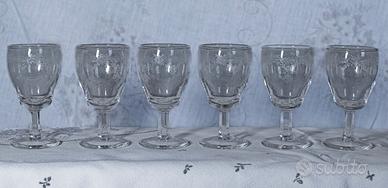 Bicchierini in vetro decorato – stile vintage
