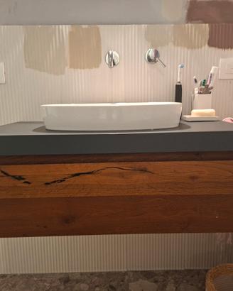 mobile di  da bagno  sospeso con lavello incassato