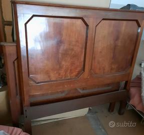 testiera e pediera letto in noce 1900