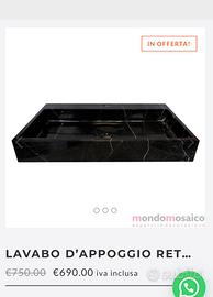 Lavabo d’appoggio in pietra