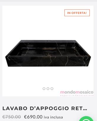 Lavabo d’appoggio in pietra