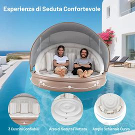 Isola gonfiabile da piscina per 2 persone con tett