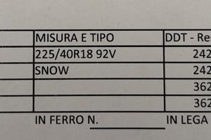 Set 4 Gomme Invernali Riken Snow 225/40 R18 92V