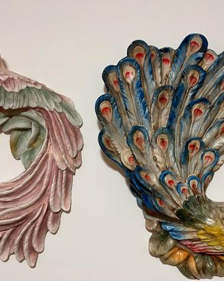 Ceramica di bassano splendidi uccelli