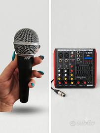 Set Audio Karaoke: Mixer Extreme RV-4 + Mic JTS