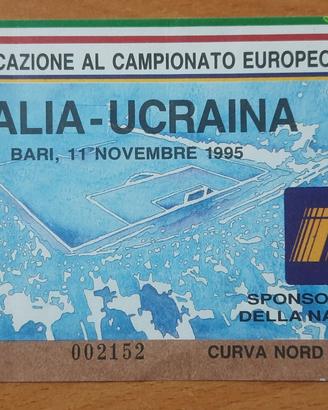 Biglietto da collezione Italia-Ucraina 11.11.1995