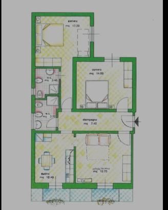 Quadrilocale con 3 camere da letto