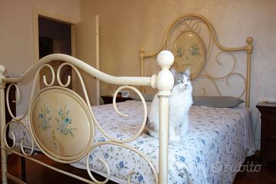 Letto matrimoniale antico in ferro battuto