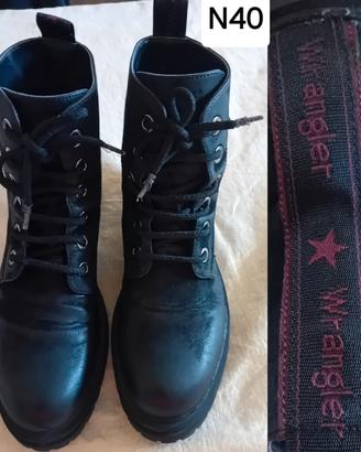 Wlangler n40 Stivaletto Anfibio nero 