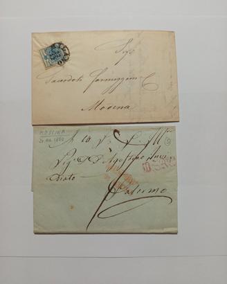 Prefilatelica di Sicilia; Prime lettere D'Italia 
