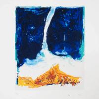 Mario Schifano - "Vulcano" - Serigrafia Materica