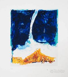 Mario Schifano - "Vulcano" - Serigrafia Materica