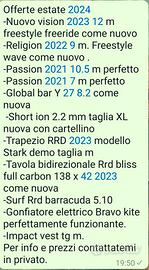 kite surf attrezzatura 