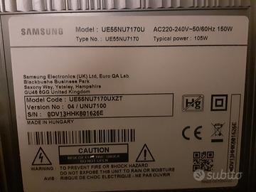 ricambi tv samsung 55", samsung ue55ru7170u,