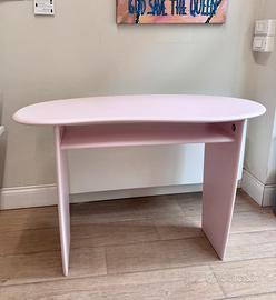 Scrivania/consolle design rosa pastello