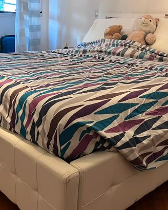 Letto matrimoniale ecopelle contenitore