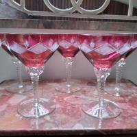 Coppe Calice vetro Murano Rosso antico