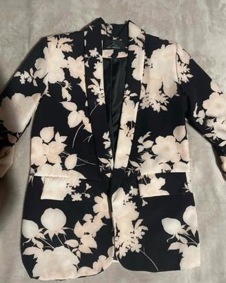 Blazer floreale maniche corte