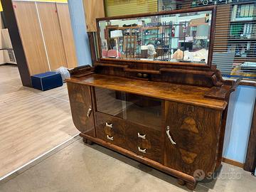 Credenza vecchia Art Déco in radica