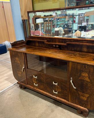 Credenza vecchia Art Déco in radica