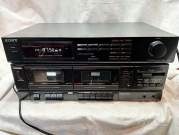 Toshiba Deck cassette + sintonizzatore sony