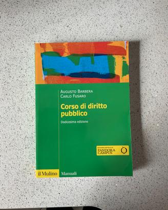 LIBRO CORSO DIRITTO PUBBLICO COME NUOVO
