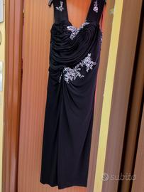 Abito Bella Rhapsody Nero con Strass e Pizzo