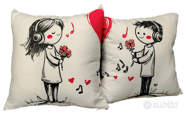 Coppia cuscini San Valentino