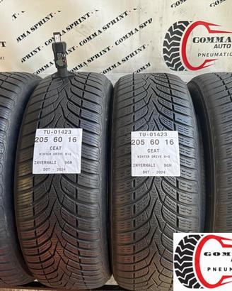 4 PNEUMATICI 205/60 R16 CEAT INVERNALI