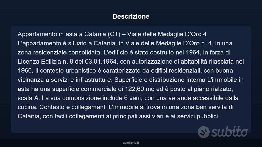 Appartamento – Catania, Fortino, Centro storico - Altro