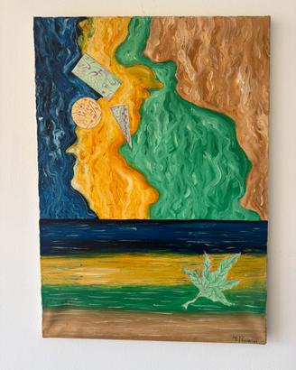Quadri in stile surrealista, dipinti a mano
