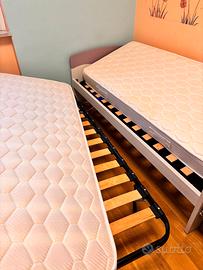 letto a una piazza con letto estraibile 90*200