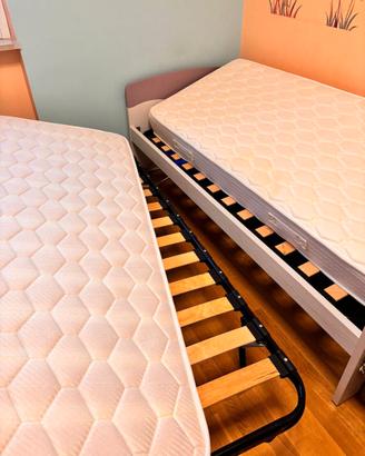 letto a una piazza con letto estraibile 90*200