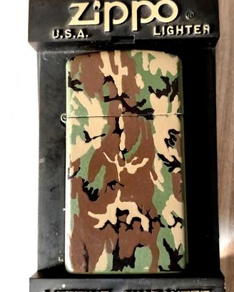 Zippo Slim Camouflage Vintage 1990 RARO 