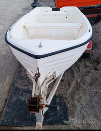 Barca-lancia, motore Selva/Yamaha 8 cv 4, carrello