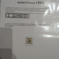 Francobolli Regno d'Italia 1863