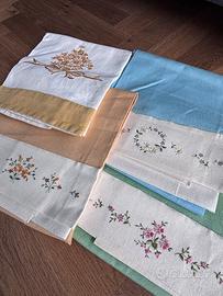 4 asciugamani 110x60 cm cotone e lino