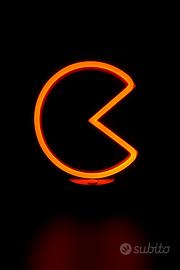 Lampada Led Pac Man A Batteria, Neon Style