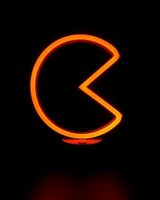 Lampada Led Pac Man A Batteria, Neon Style