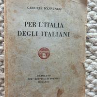 Gabriele D’Annunzio libro  l’Italia degli italiani