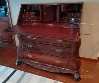 mobile a ribalta in mogano massello