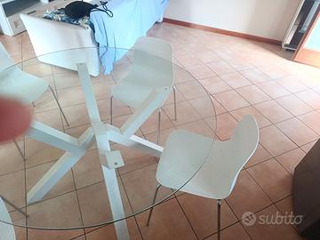 tavolo in vetro diametro 140 cm 
