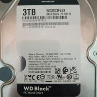 Hard Disk 3TB WD Black 7200RPM + Cavo SATA