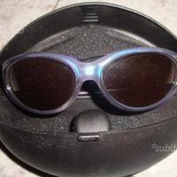 Occhiali diesel viola con custodia rigida elegante