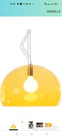 lampadario plexiglass giallo