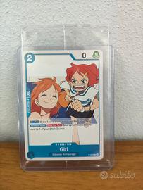 Carta promo Girl p096 + Luffy P Onepiece card game