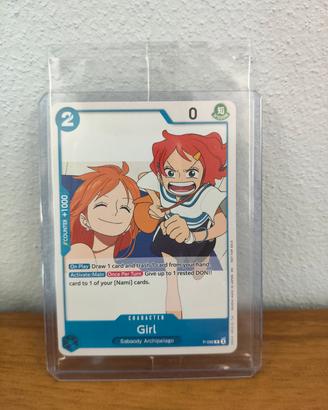 Carta promo Girl p096 + Luffy P Onepiece card game