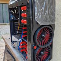 PC Case Gaming Desktop Nuovo rosso nero