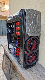 PC Case Gaming Desktop Nuovo rosso nero