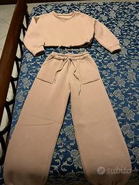 Tuta beige felpata donna